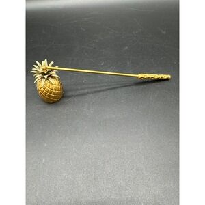 Vintage Partylite Pineapple Candle Snuffer Tropical Ornate Handle 9.5 Inch